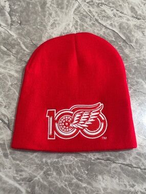 Detroit Red Wings 100th Year Centennial Beanie Winter Hat